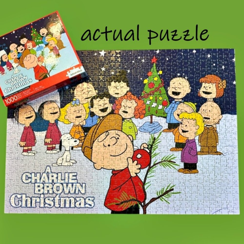 Peanuts A Charlie Brown Christmas 1000 Piece Jigsaw Puzzle Aquarius COMPLETE